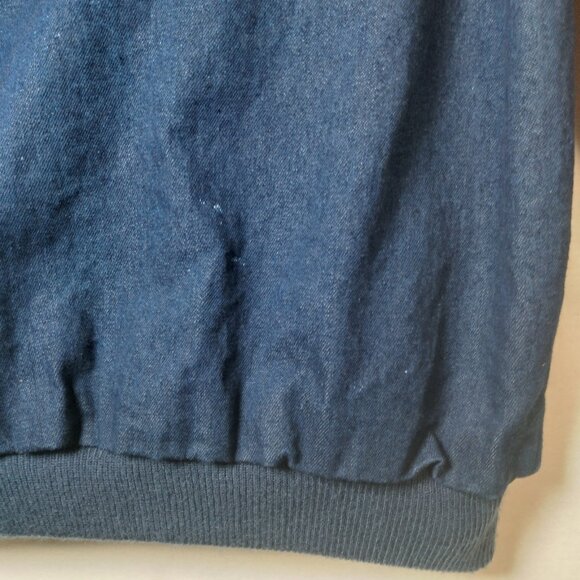 Vintage Walls Workwear Jacket S Blue Jean Denim Flannel Red Buffalo Plaid Lined - Picture 16 of 16